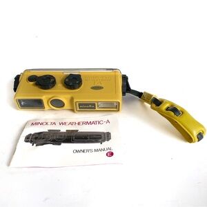 Minolta Weathermatic A Underwater Point & Shoot 110 Film Camera Retro W/Manual
